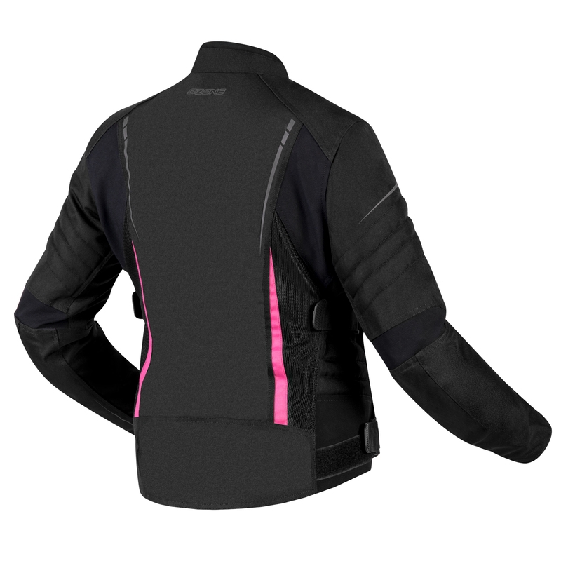 Jachetă de motocicletă pentru femei Ozone Flow Black and Pink lichidare