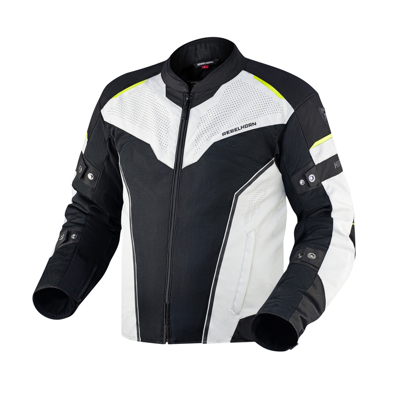 Rebelhorn Hiflow IV negru-argintiu-galben-fluo jachetă de motocicletă lichidare