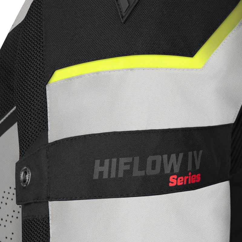 Rebelhorn Hiflow IV negru-argintiu-galben-fluo jachetă de motocicletă lichidare