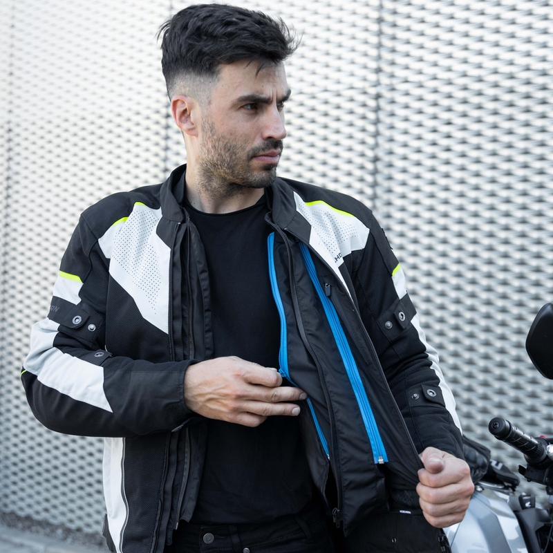 Rebelhorn Hiflow IV negru-argintiu-galben-fluo jachetă de motocicletă lichidare