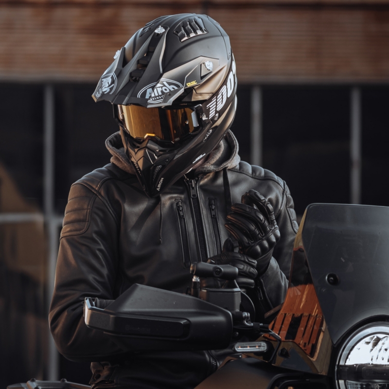 Rebelhorn Impala jachetă de motocicletă negru perforat negru