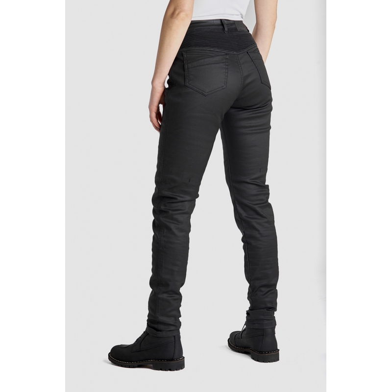 Blugi de motocicletă pentru femei PANDO MOTO Lorica Kev 02 negru lichidare