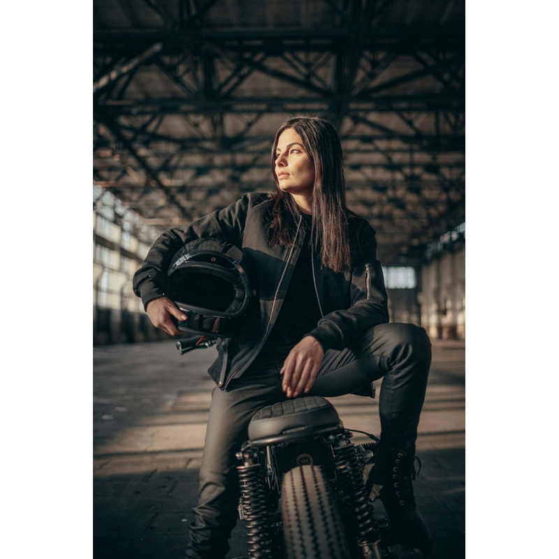 Blugi de motocicletă pentru femei PANDO MOTO Lorica Kev 02 negru lichidare