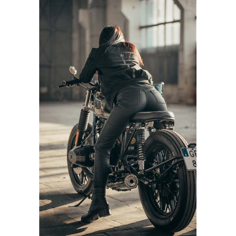 Blugi de motocicletă pentru femei PANDO MOTO Lorica Kev 02 negru lichidare