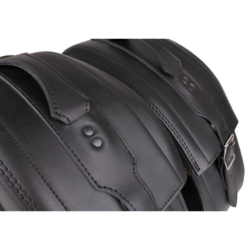 Geamantane din piele pentru motociclete cu încuietoare RSA-S15 negru