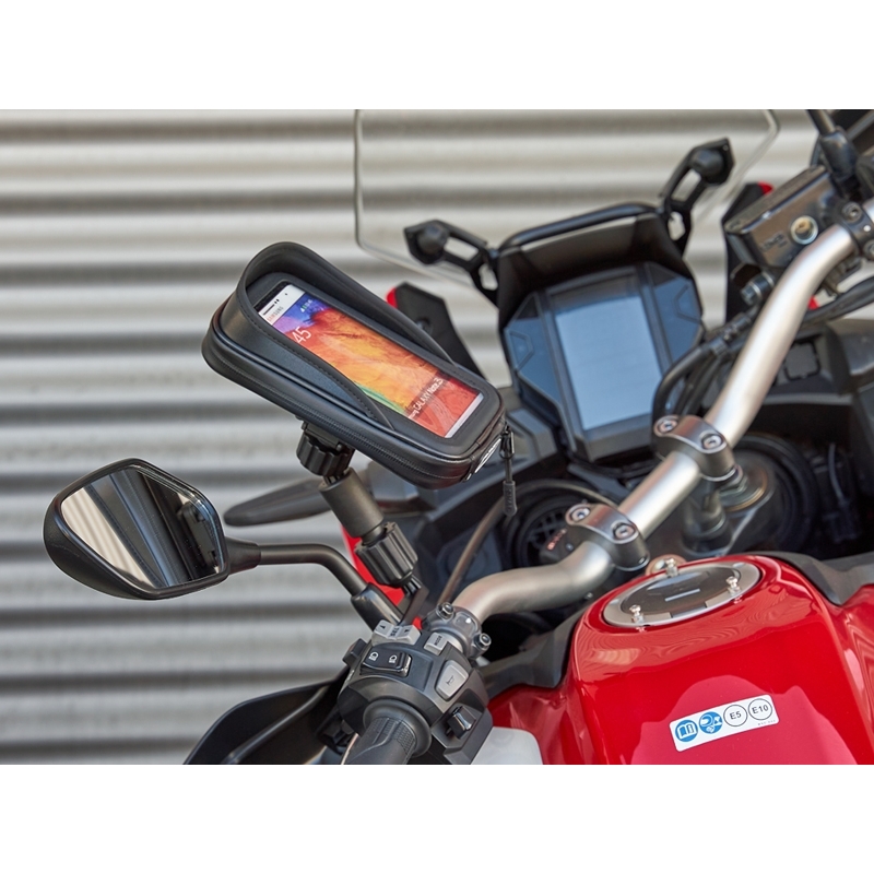 Smartphone holder SHAD phone size up to 180x90mm (6,6") prindere pe suportul oglinzii