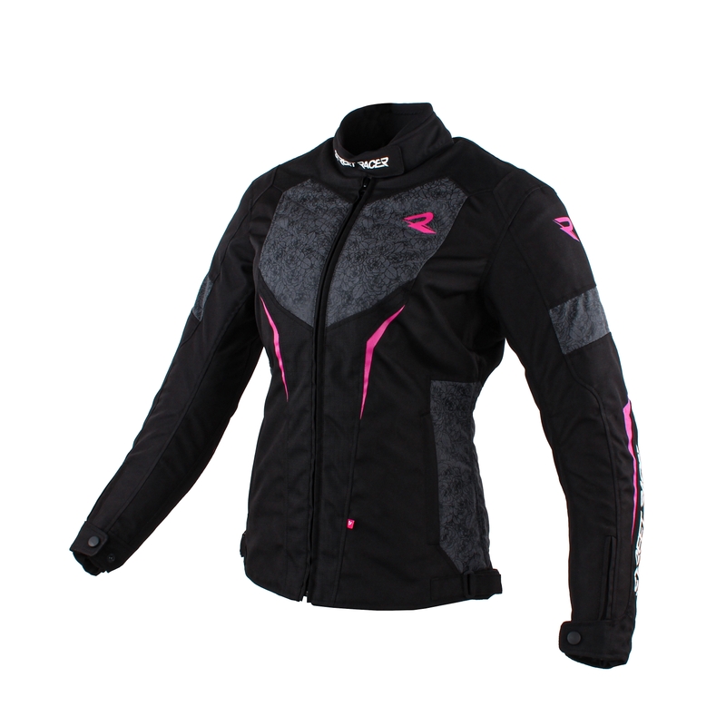 Geacă moto pentru femei Street Racer Rose negru-gri-roșu lichidare