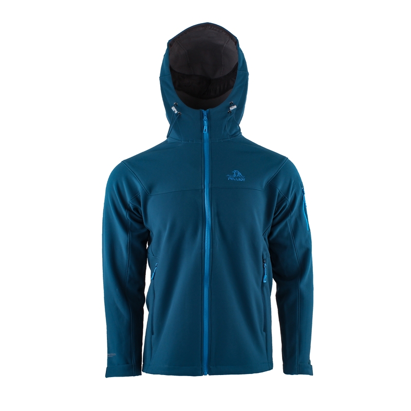 Jacheta bărbați softshell Pelliot Trekking albastru lichidare