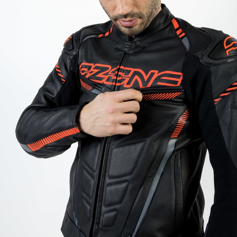 Jacheta de motociclete Ozone RS600 negru-portocaliu výprodej lichidare