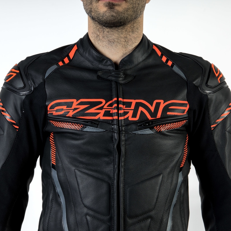 Jacheta de motociclete Ozone RS600 negru-portocaliu výprodej lichidare