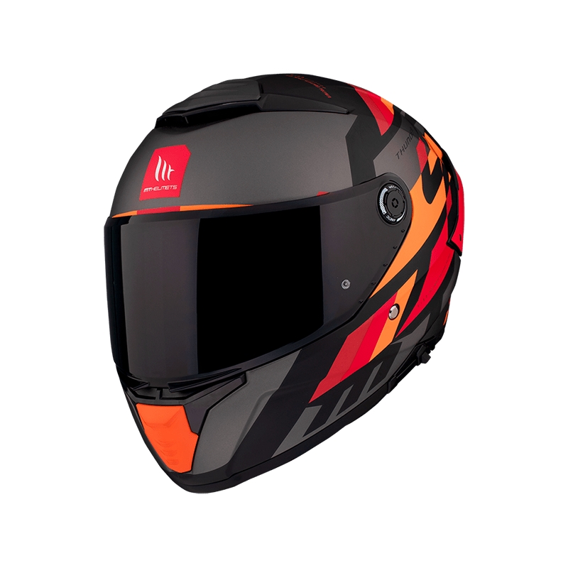 MT FF118SV Thunder 4 SV ERGO B15 cască de motocicletă integrală gri-portocaliu-roșu MT FF118SV Thunder 4 SV ERGO B15