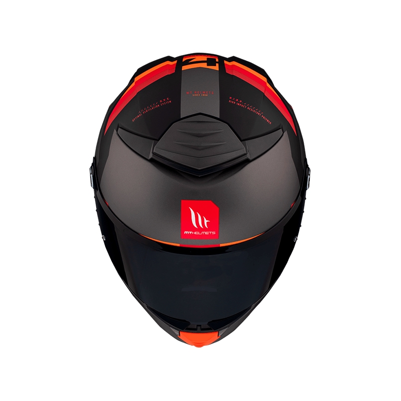 MT FF118SV Thunder 4 SV ERGO B15 cască de motocicletă integrală gri-portocaliu-roșu MT FF118SV Thunder 4 SV ERGO B15