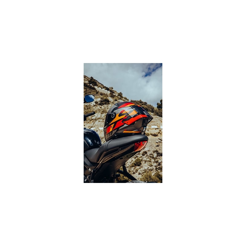 MT FF118SV Thunder 4 SV ERGO B15 cască de motocicletă integrală gri-portocaliu-roșu MT FF118SV Thunder 4 SV ERGO B15