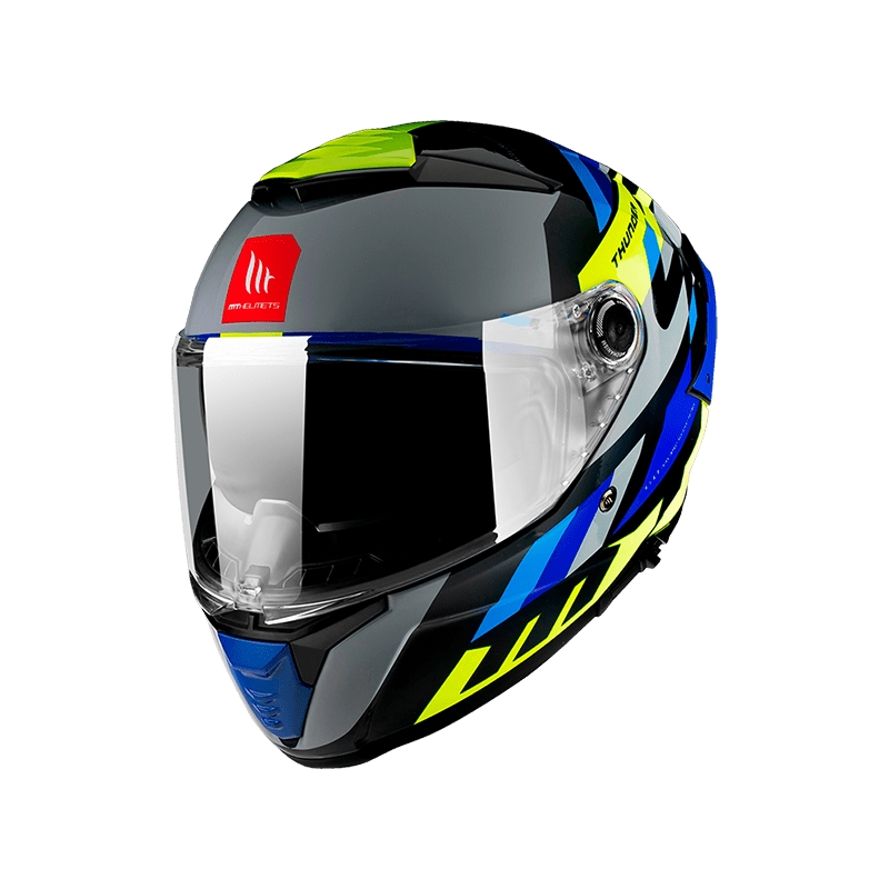MT FF118SV Thunder 4 SV ERGO E17 cască de motociclist integrală de culoare gri-albastru-verde MT FF118SV Thunder 4 SV ERGO E17