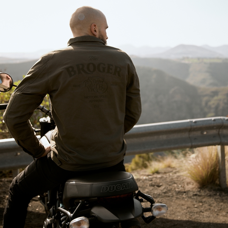 BROGER Montana jachetă de motocicletă Montana verde oliv lichidare