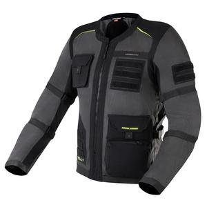 Jachetă pentru motociclete Rebelhorn Brutale negru-galben-fluo