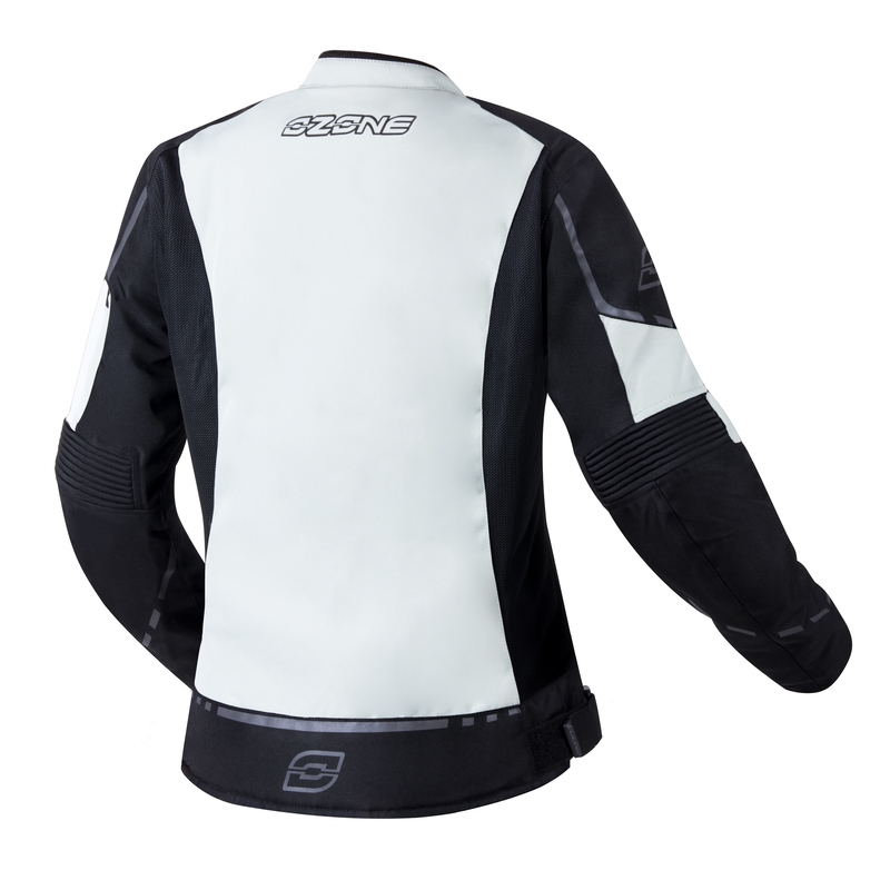 Geaca de motociclete Ozone Jet II pentru femei, gri și negru lichidare