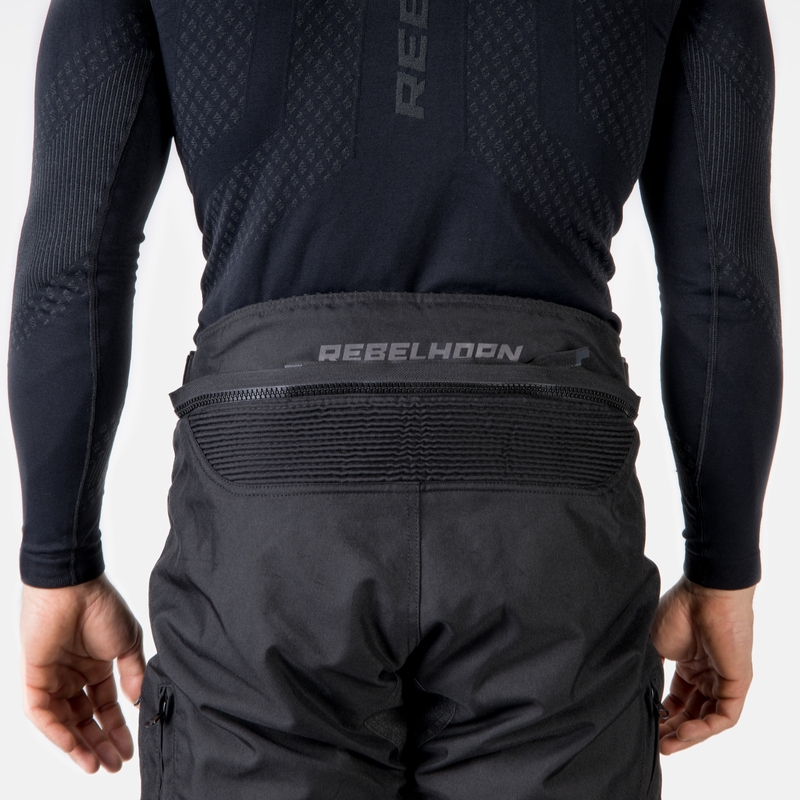 Pantaloni moto Rebelhorn Hiker III negru scurt negru lichidare