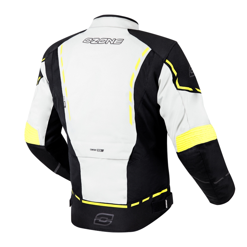 Geacă moto Ozone Jet II gri-negru-galben-fluo lichidare