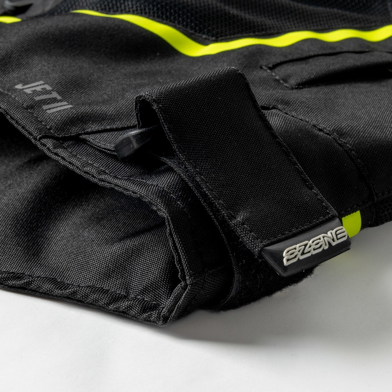 Geacă moto Ozone Jet II negru-galben-fluo lichidare