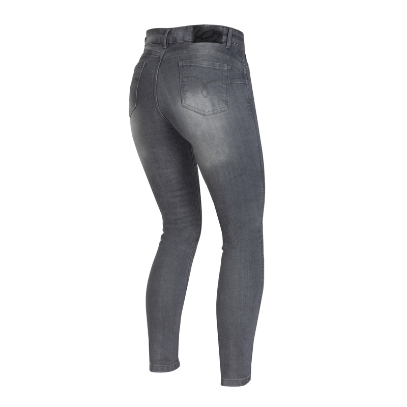 Blugi pentru femei Ozone Striker SF Grey Motorcycle Jeans