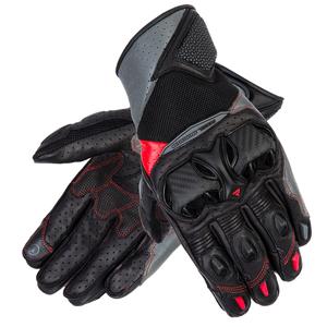 Mănuși pentru motociclete Rebelhorn Flux II negru-gri-fluo roșu