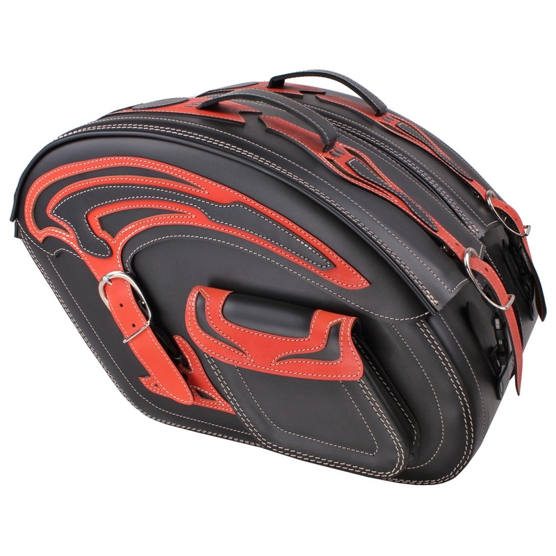 Geamantane din piele pentru motociclete cu încuietoare RSA Exclusive