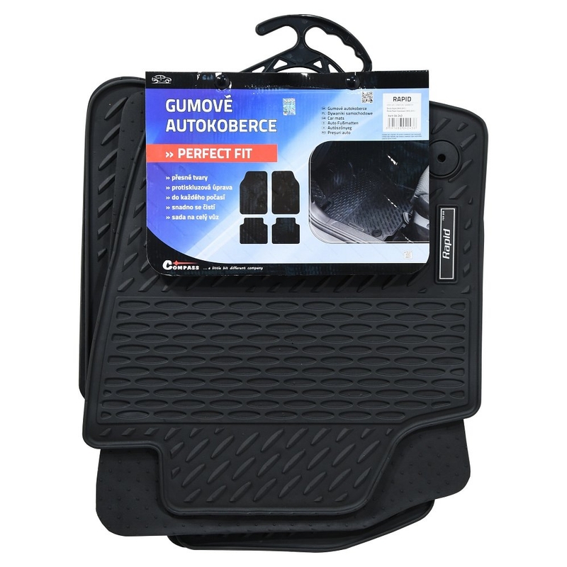 Covoare de cauciuc PERFECT FIT set 4 buc RAPID cu fixare