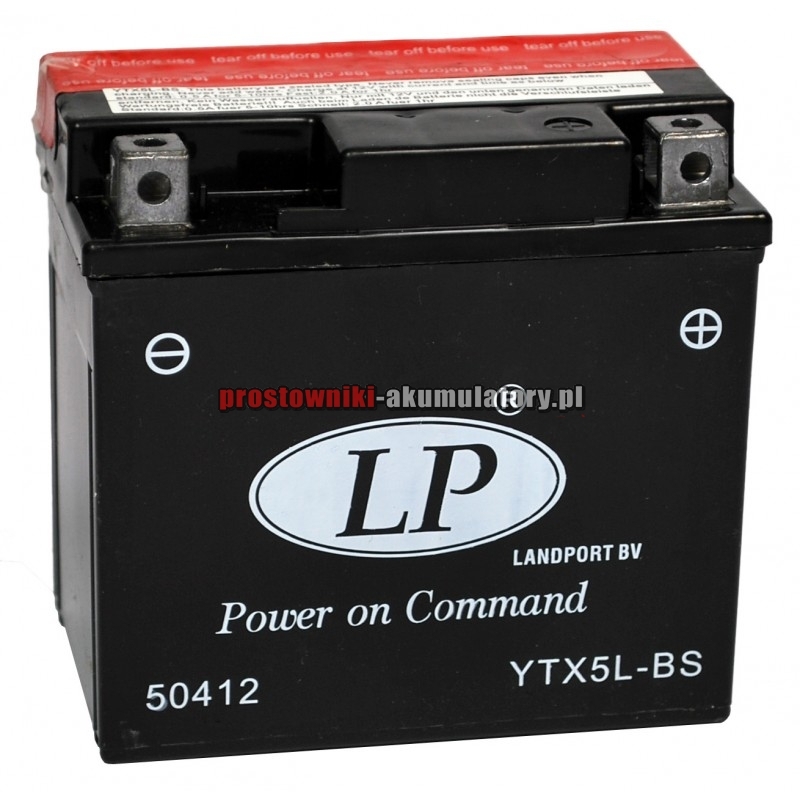 Baterie fără întreținere Landport YTX5L-BS, 12V 4Ah