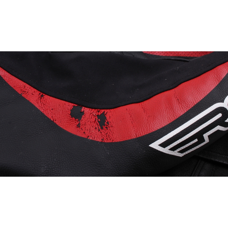 Jacheta de motociclete pentru bărbați RSA Imola negru-roșu lichidare