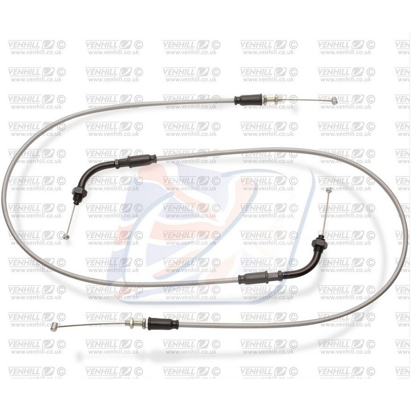 Throttle cables (pair) Venhill featherlight gri