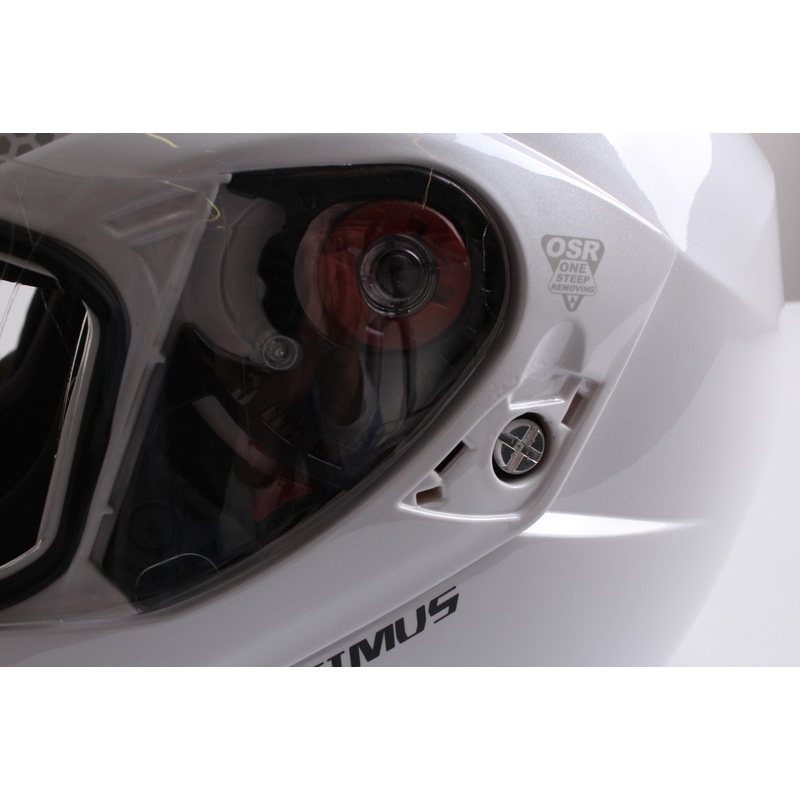 Cască de motocicletă Axxis Optimus albă - grad II