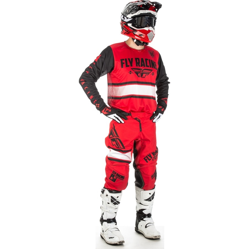 Tricou de motocros FLY Racing Kinetic ERA 2018 - SUA roșu și negru