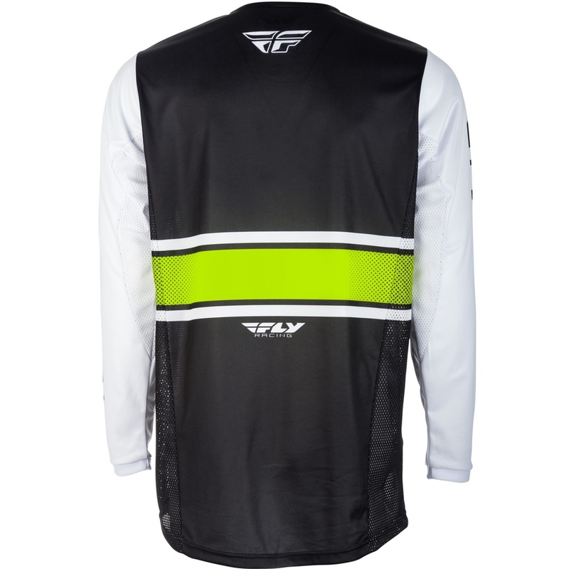 Tricou de motocros FLY Racing Kinetic ERA 2018 - SUA alb-negru