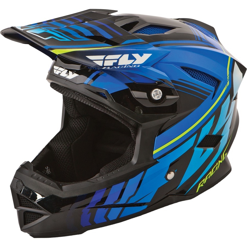Cască de motocros FLY Racing DEFAULT - USA negru-albastru