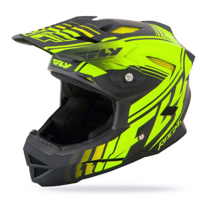 Cască de motocros FLY Racing DEFAULT - USA negru-fluo-galben
