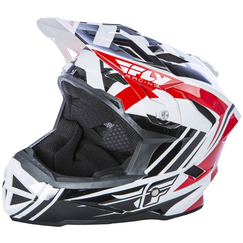 Cască de motocros FLY Racing DEFAULT - USA roșu-negru-alb