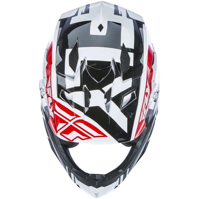 Cască de motocros FLY Racing DEFAULT - USA roșu-negru-alb