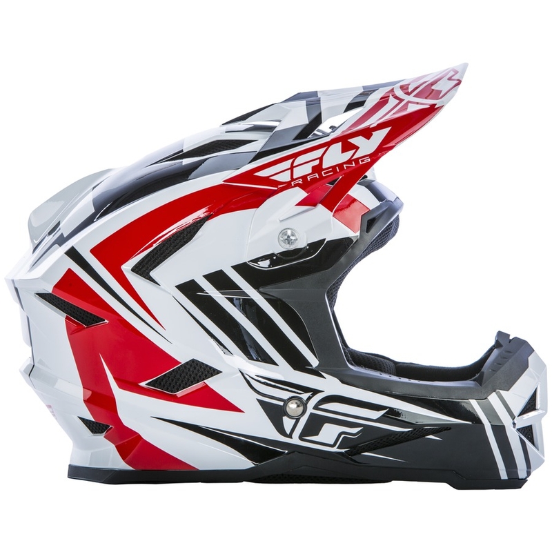 Cască de motocros FLY Racing DEFAULT - USA roșu-negru-alb