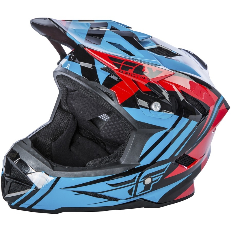 Cască de motocros FLY Racing DEFAULT - USA albastru-roșu