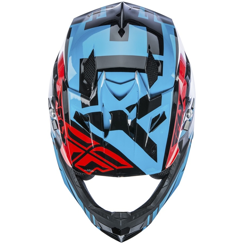 Cască de motocros FLY Racing DEFAULT - USA albastru-roșu