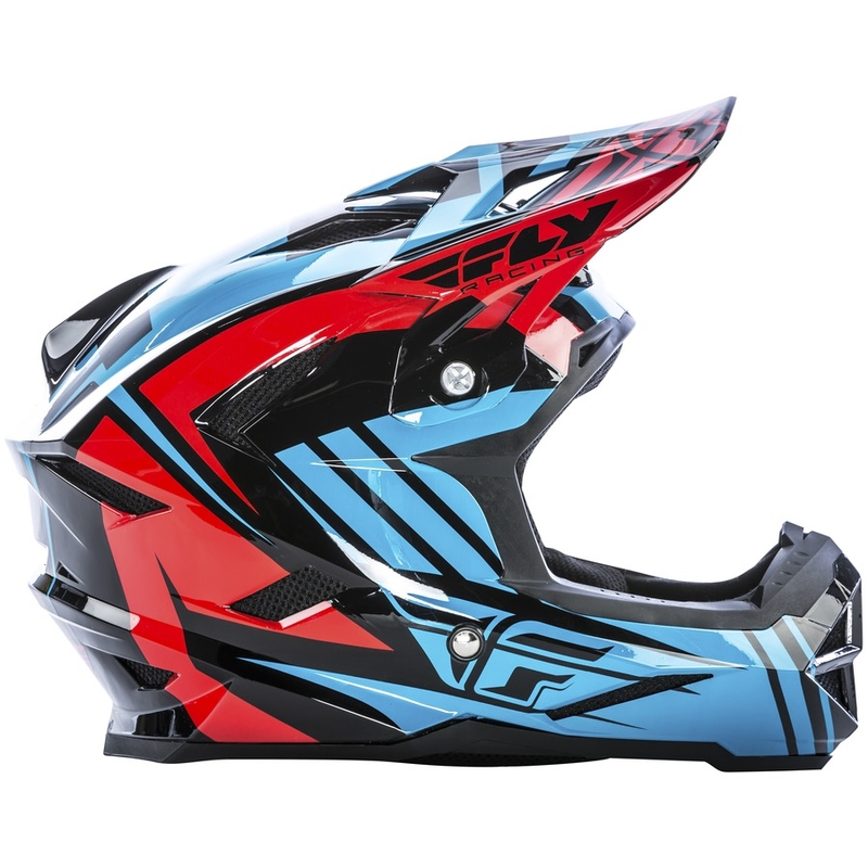 Cască de motocros FLY Racing DEFAULT - USA albastru-roșu