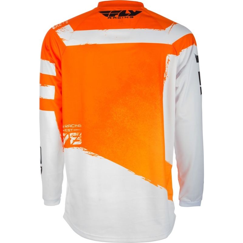 Tricou de motocross FLY Racing F-16 2018 - USA portocaliu și alb