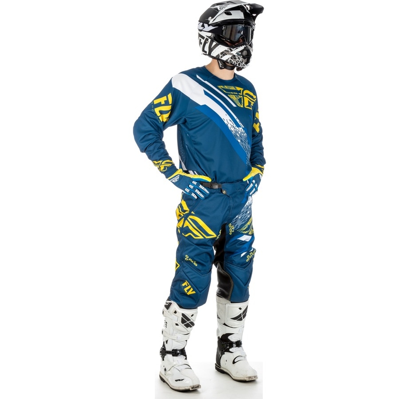 Tricou de motocros FLY Racing EVO 2018 - SUA albastru-galben-albastru