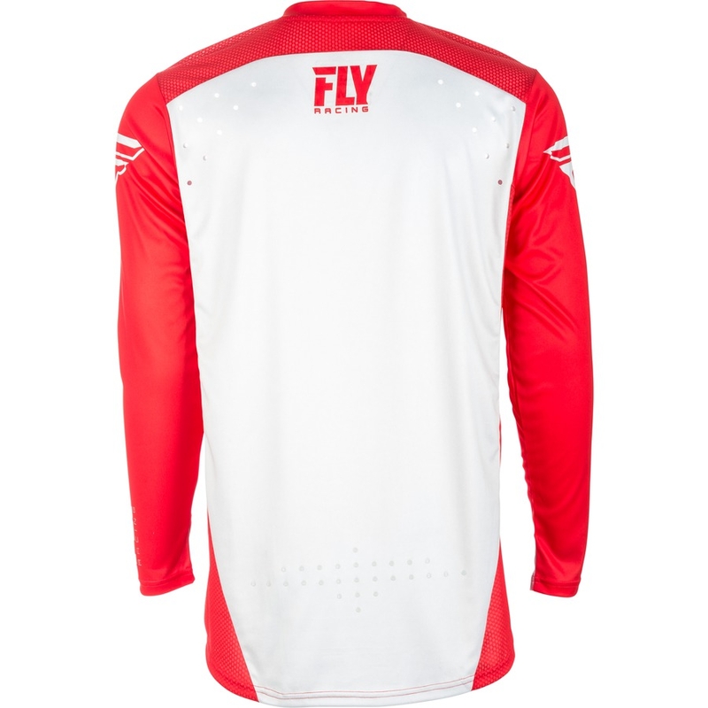 Tricou de motocros FLY Racing LITE 2018 - SUA roșu și alb