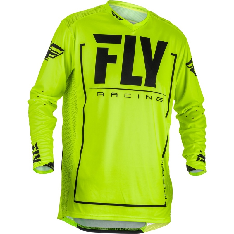 Tricou de motocros FLY Racing LITE 2018 - USA negru-galben-fluo