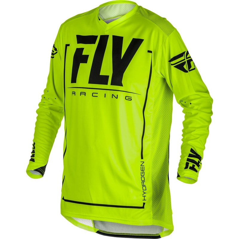 Tricou de motocros FLY Racing LITE 2018 - USA negru-galben-fluo