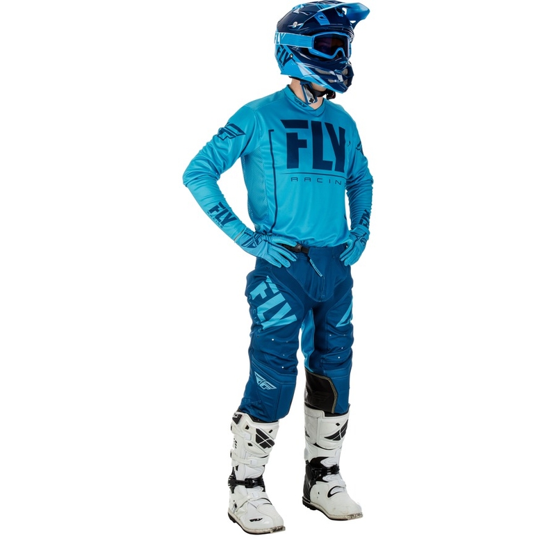 Tricou de motocros FLY Racing LITE 2018 - SUA albastru