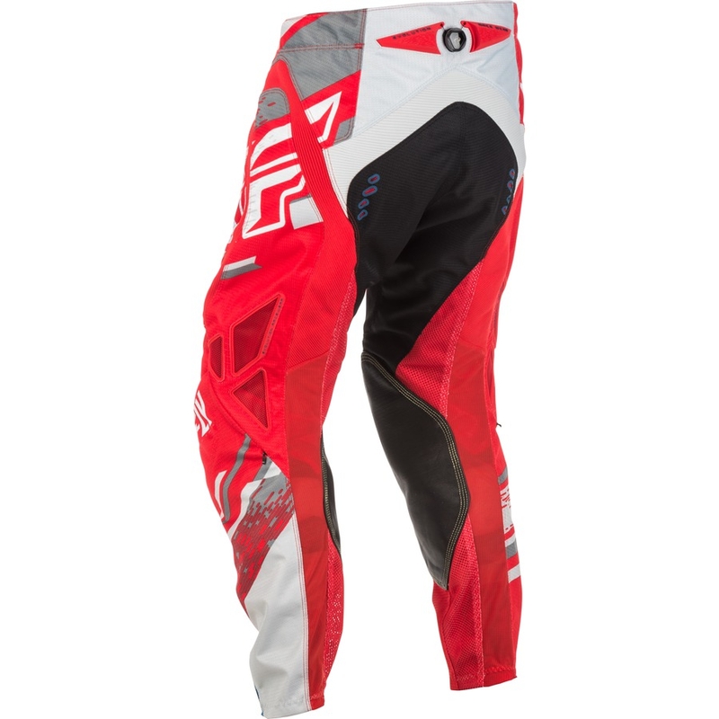 Pantaloni motocross FLY Racing EVO 2018 - USA roșu-gri-alb