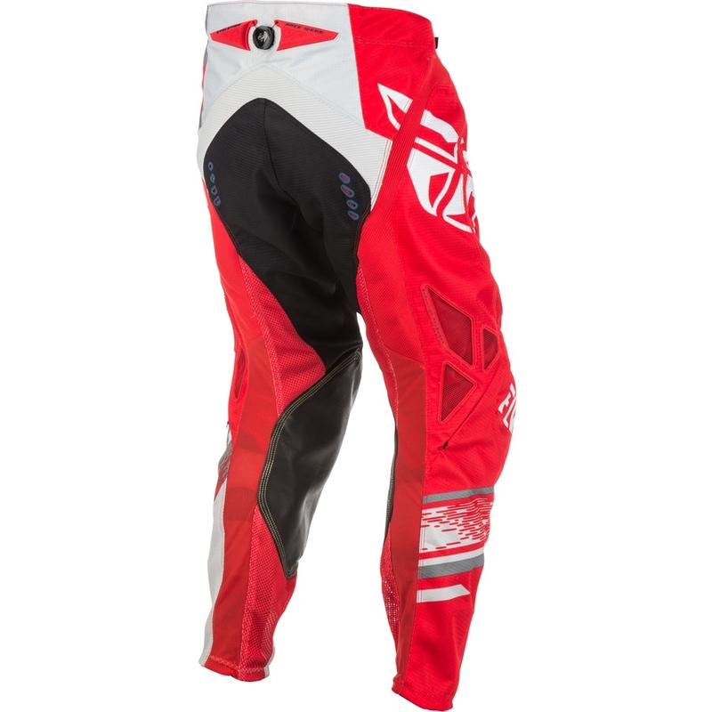 Pantaloni motocross FLY Racing EVO 2018 - USA roșu-gri-alb